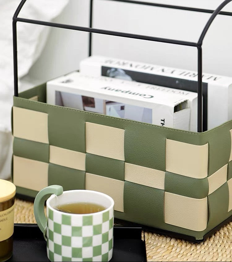 Checkerboard Tier Storage Basket