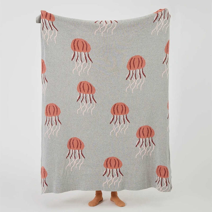 Jellyfish Pattern Blanket + Pillows itsdecorszn