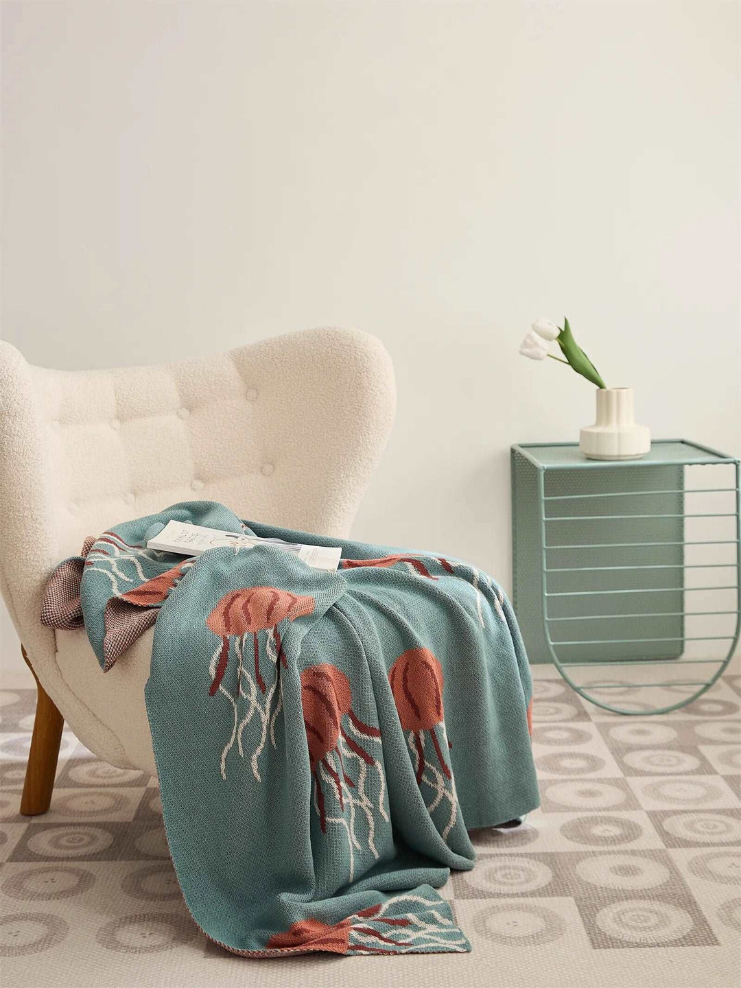 Jellyfish Pattern Blanket + Pillows itsdecorszn