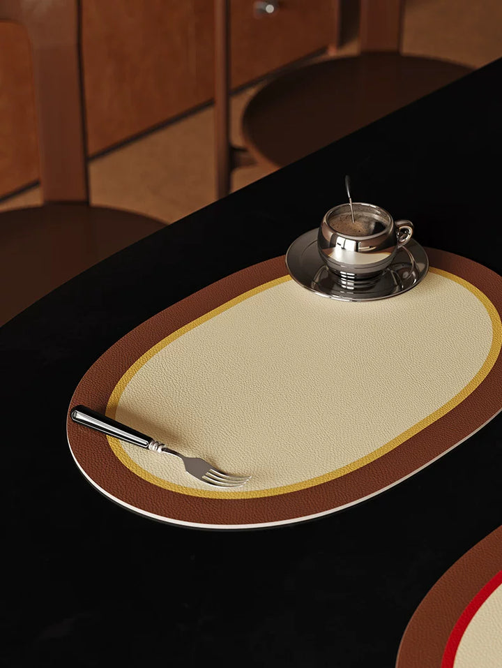 Oval Minimalist Placemats Set