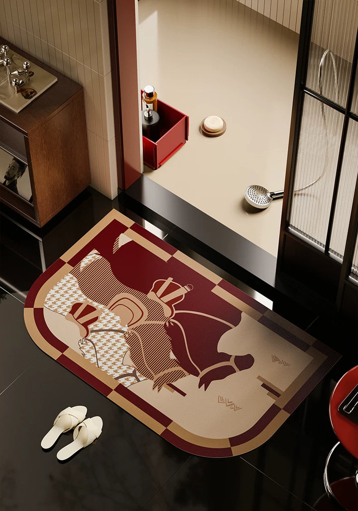 Cloud Three Horse Bathroom Mat