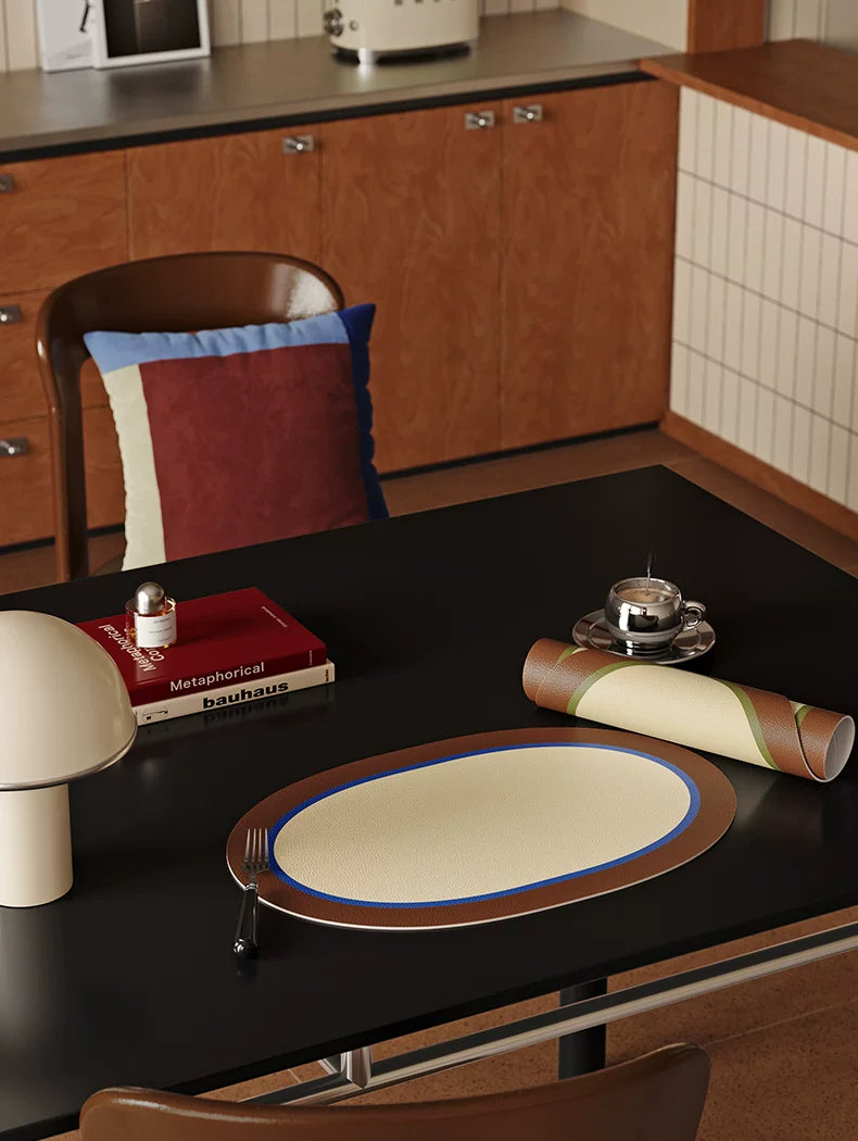Oval Minimalist Placemats Set