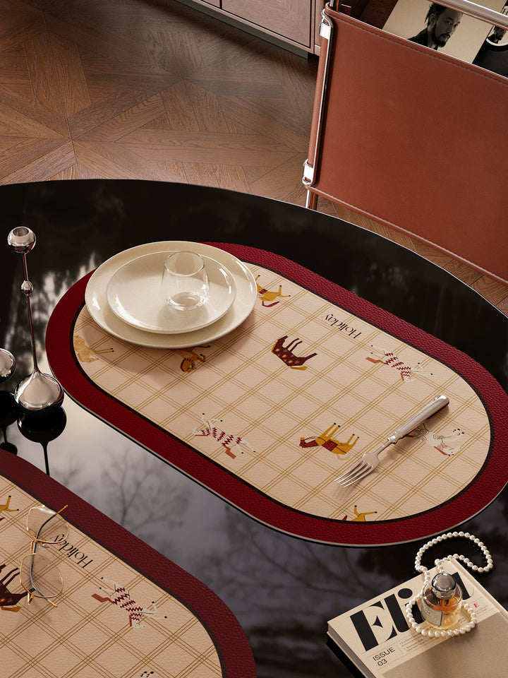 Holiday Horse Pattern Placemat Set