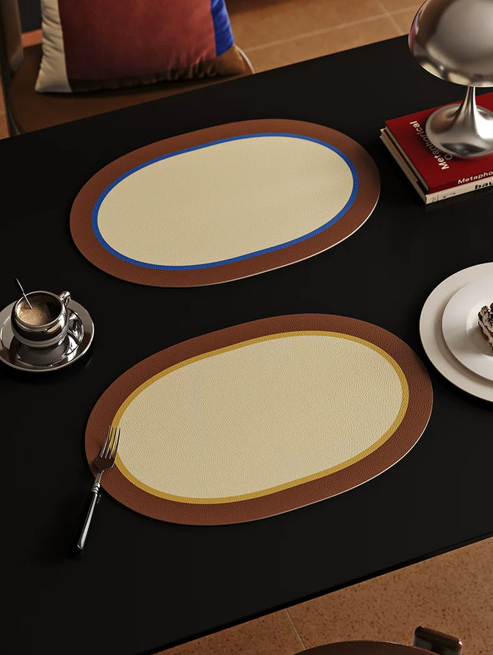 Oval Minimalist Placemats Set