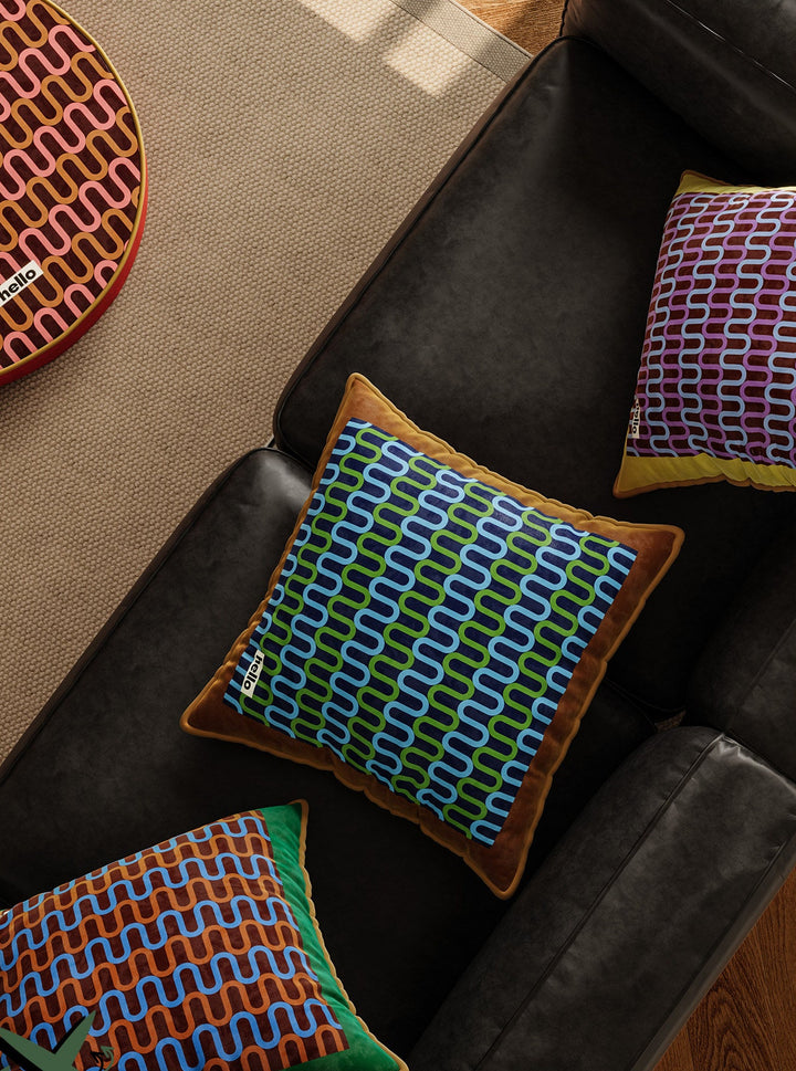 Wavy Hello Lined Pillows