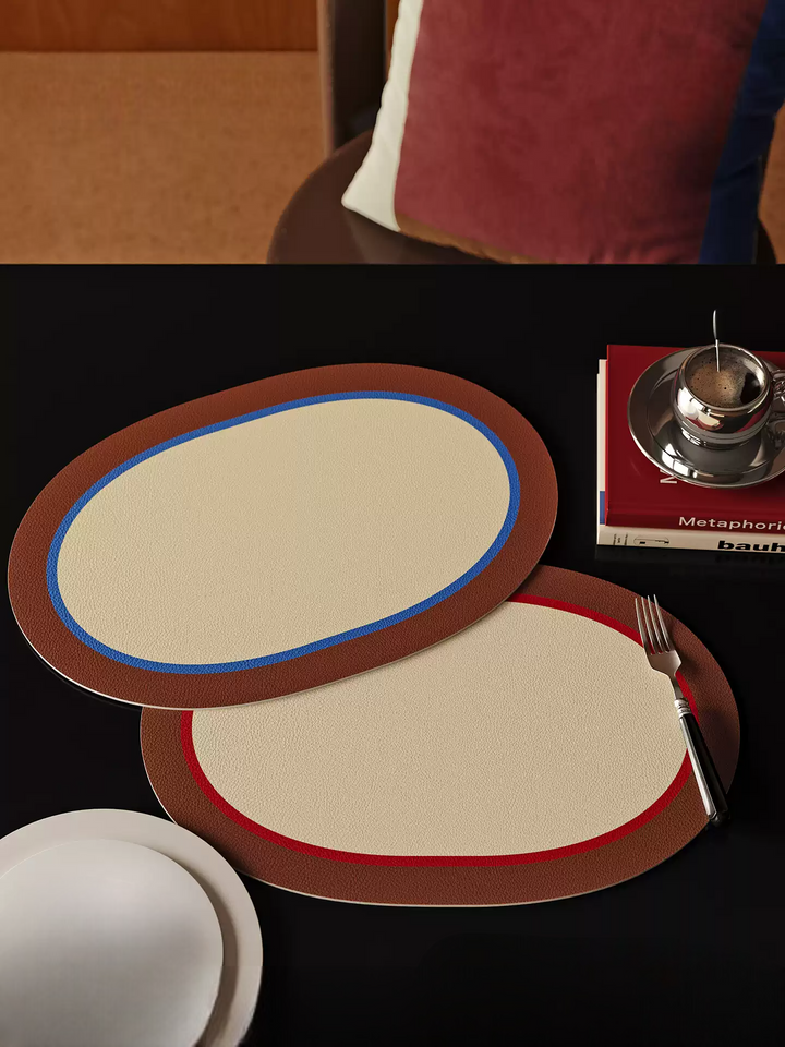 Oval Minimalist Placemats Set