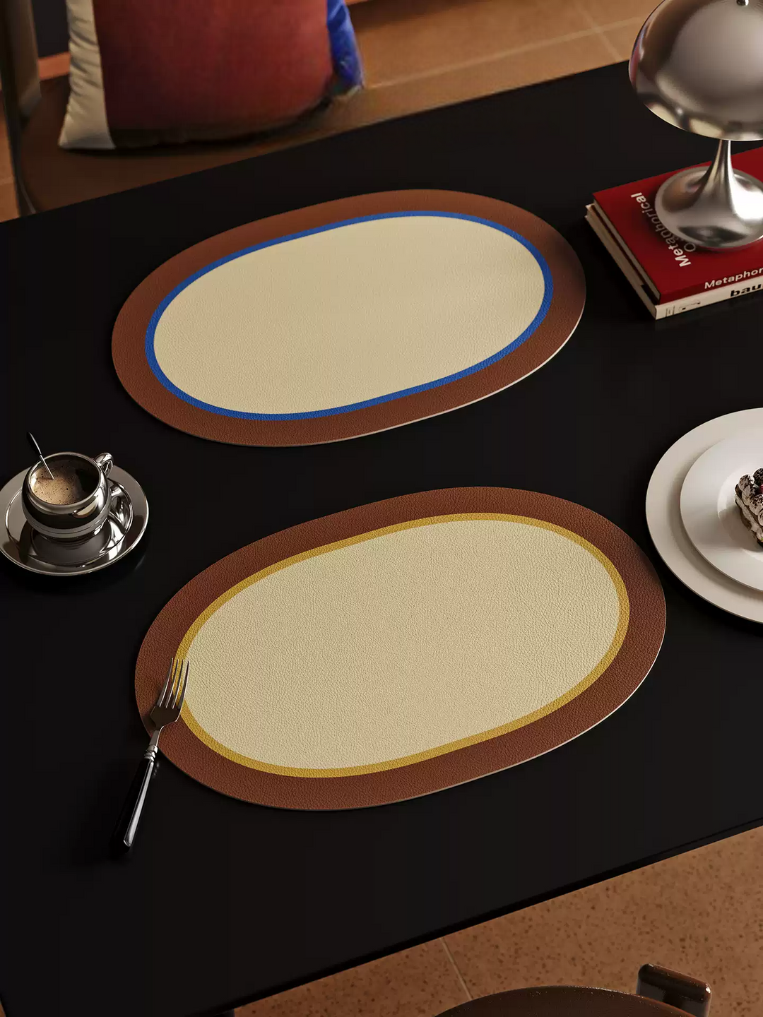 Oval Minimalist Placemats Set