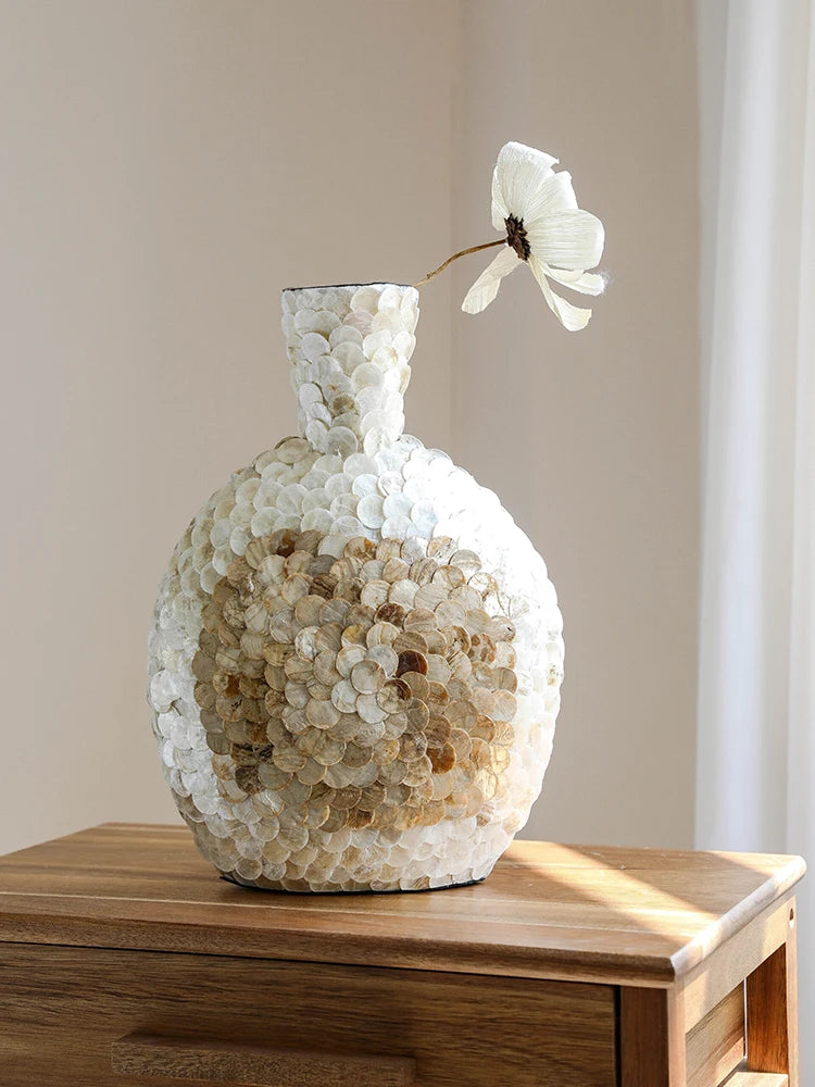 Golden Shell Art Vase