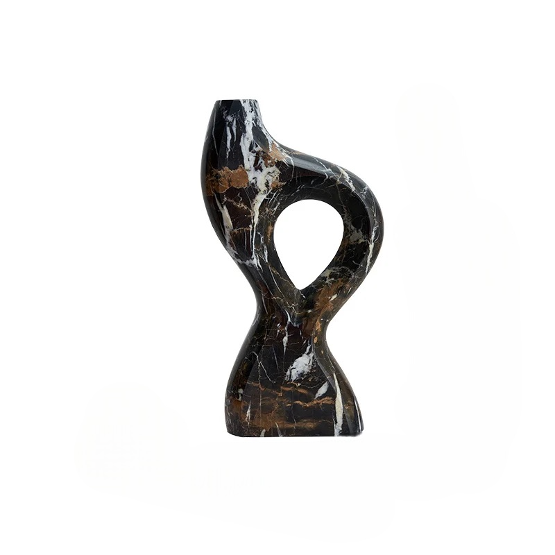 Portoro Stone Candle Holder & Sculpture