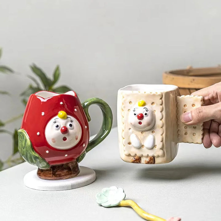 Unique Cartoon Face Mugs