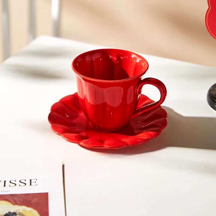 Red Love Mug & Saucer Set