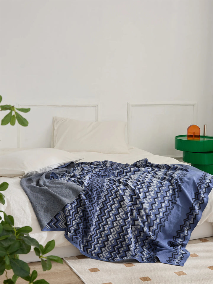 Wave Stripe Blanket + Pillows