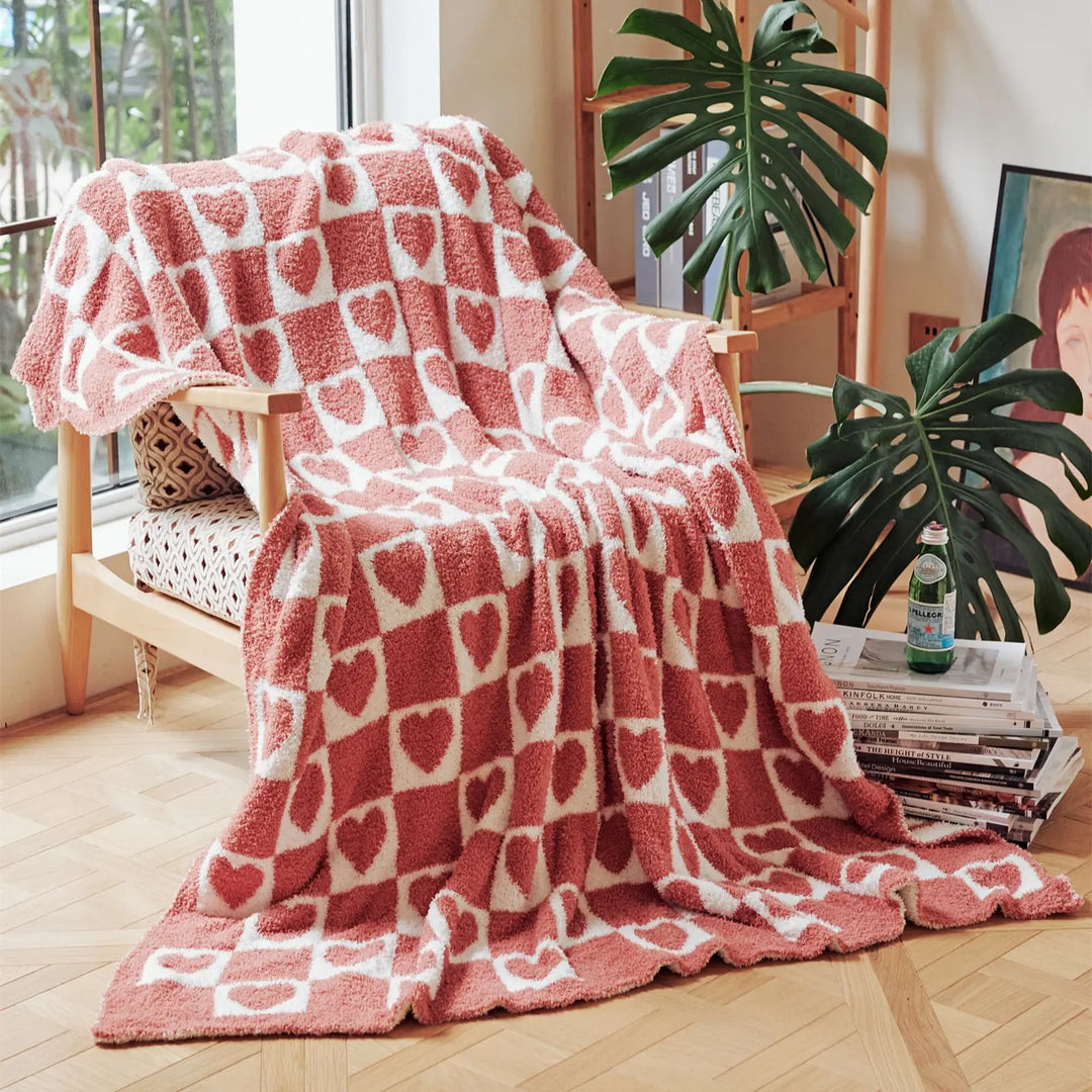 Heart Checkerboard Blanket