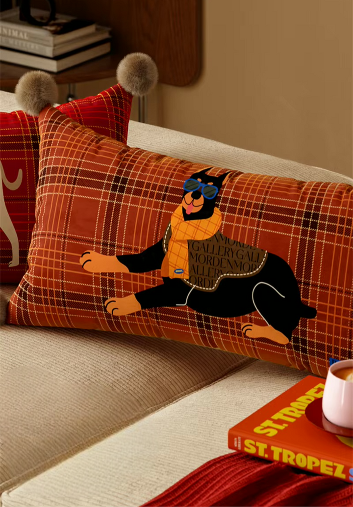 Scottish Red & Brown Dog Pillow Covers