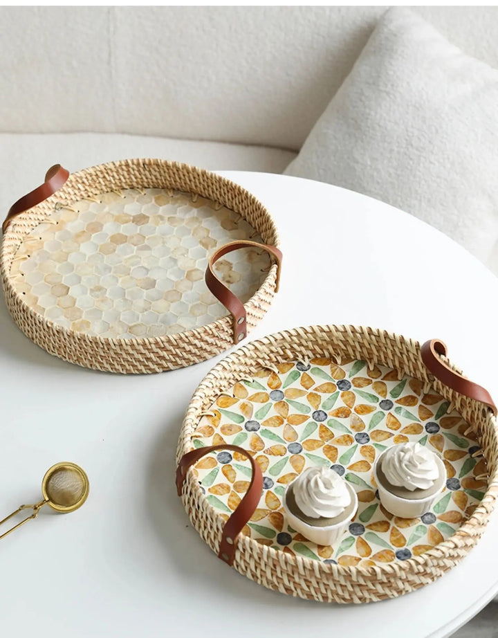 French Inspired Rattan Trays