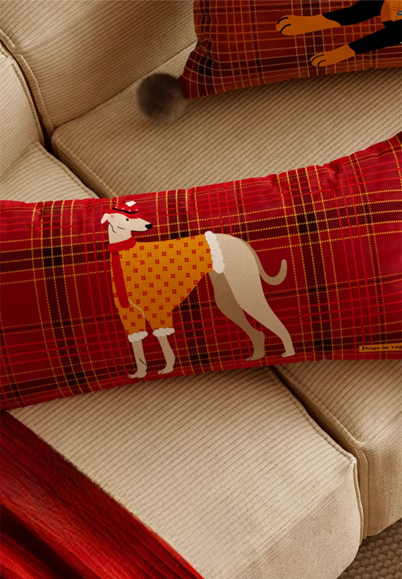 Scottish Red & Brown Dog Pillow Covers