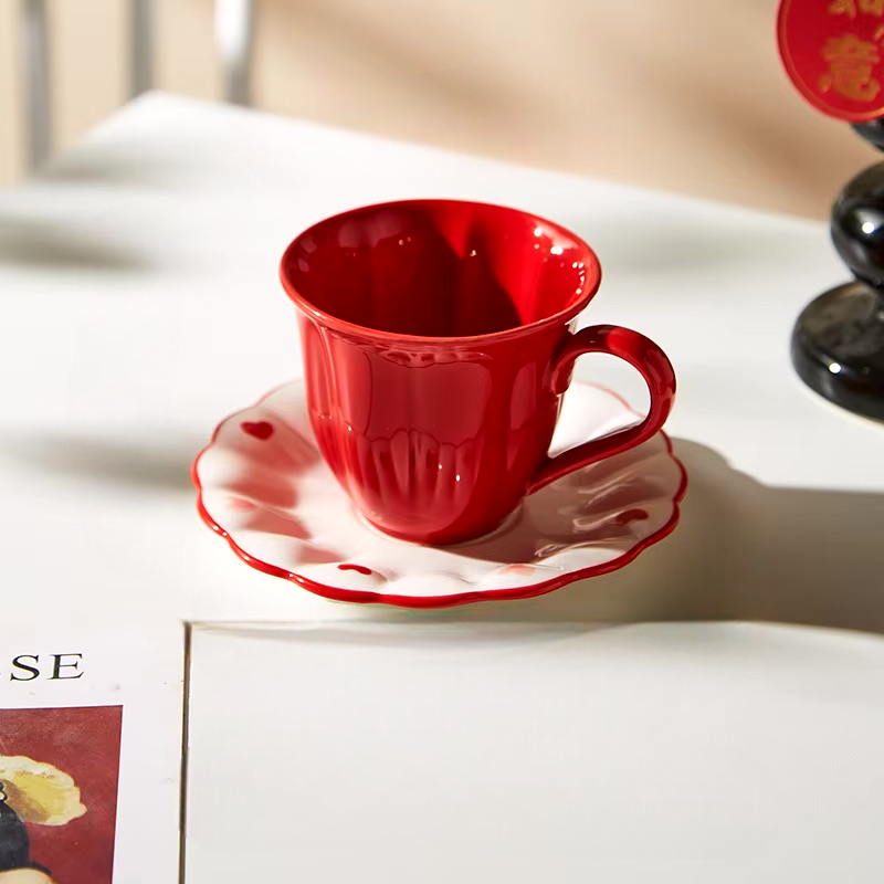 Red Love Mug & Saucer Set