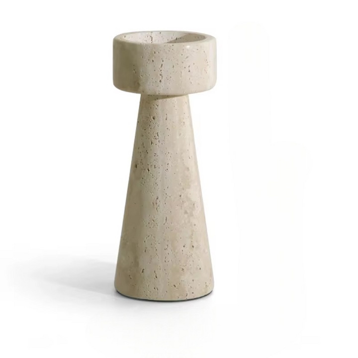 Travertine Stone Candle Holder