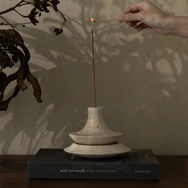 Marble Stick Incense & Candle Holder