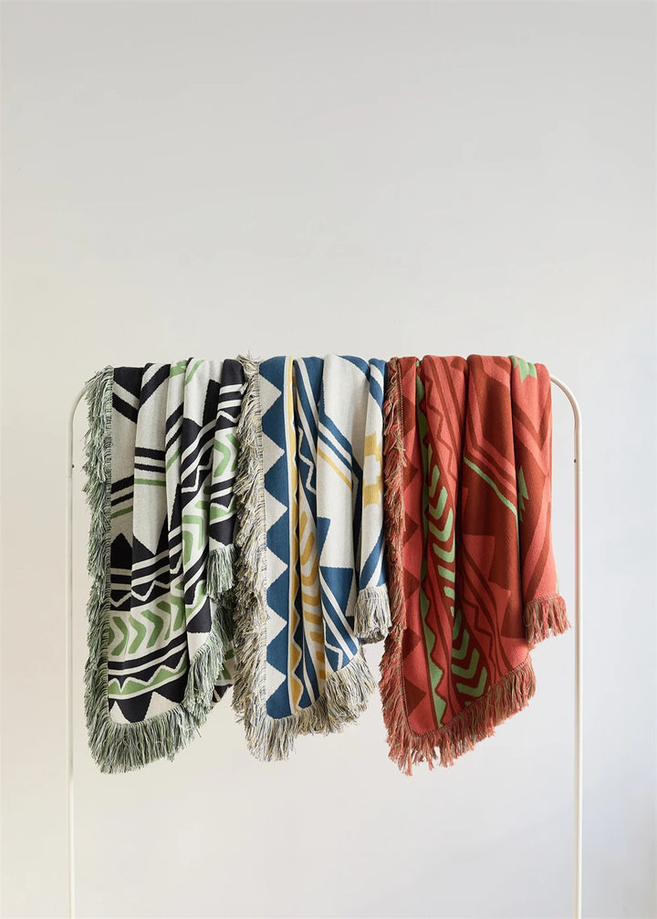 Bohemian Fringe Pattern Blanket