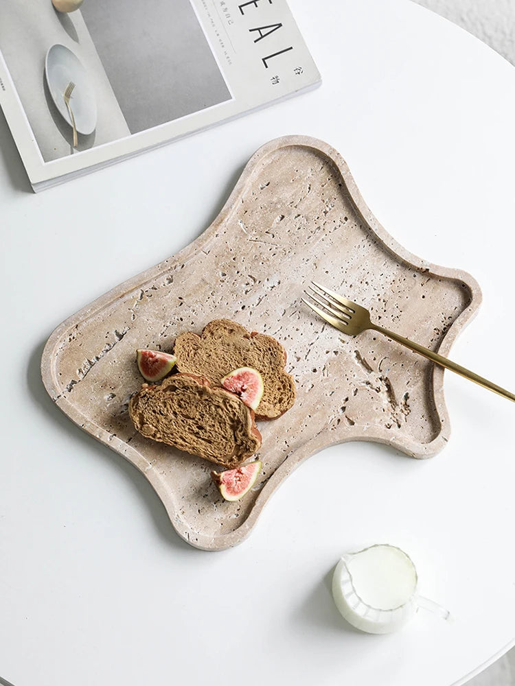 Irregular Travertine Stone Trays