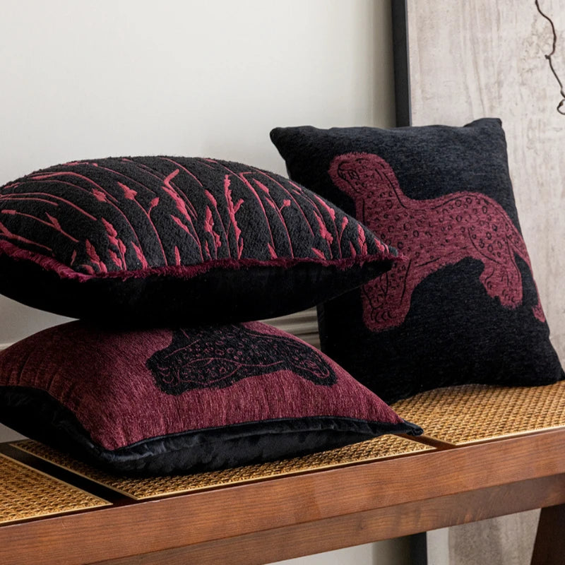 Retro Black & Purple Pillow Covers