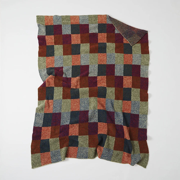 Vintage Buffalo Grid Throw Blanket