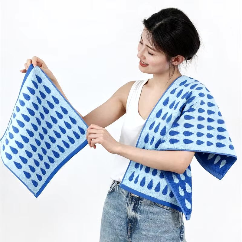 Blue Raindrop Towels