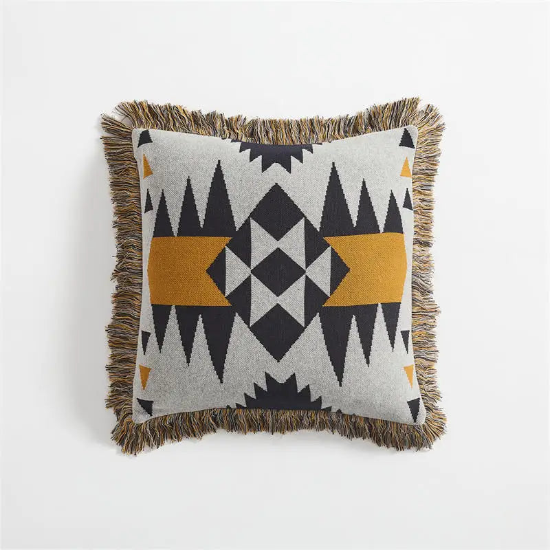 Bohemian Fringe Pillow Cover