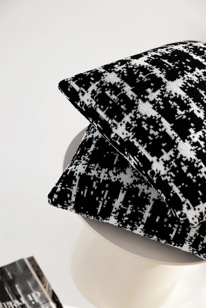 Knitted Abstract Blanket + Pillows