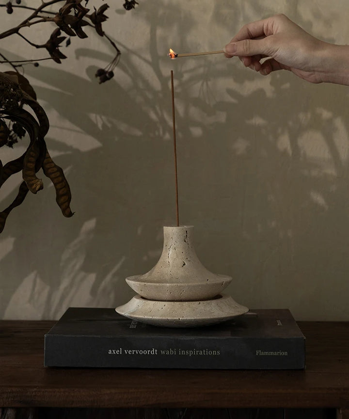 Marble Stick Incense & Candle Holder