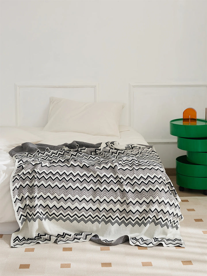 Wave Stripe Blanket + Pillows