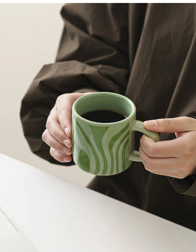 Geometric Art Stripe Mugs