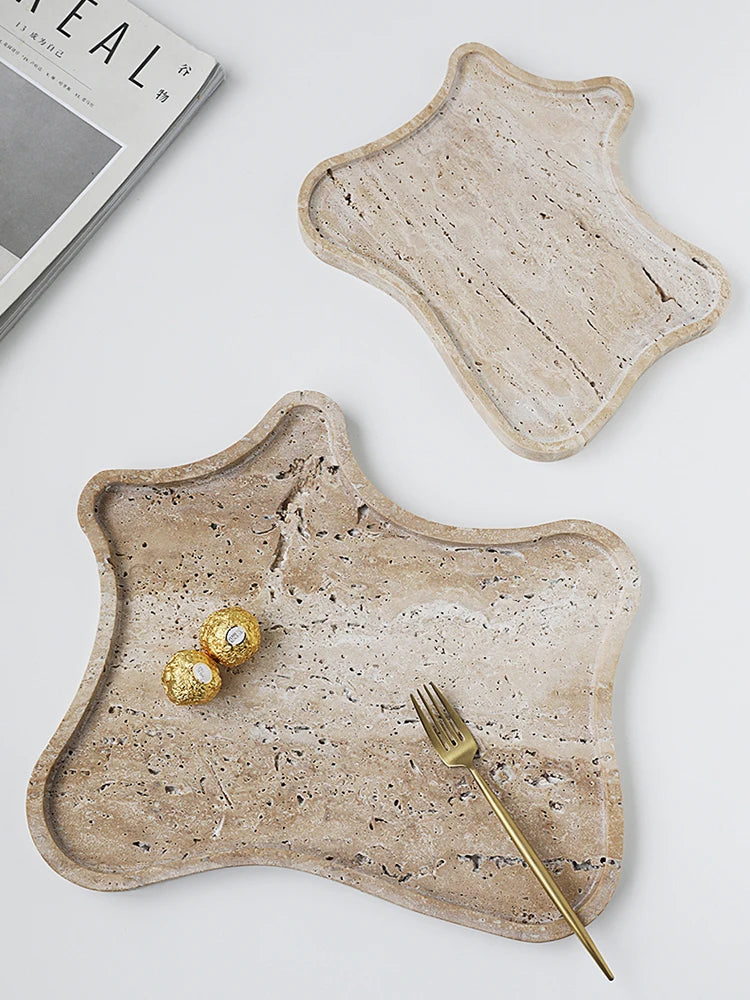 Irregular Travertine Stone Trays