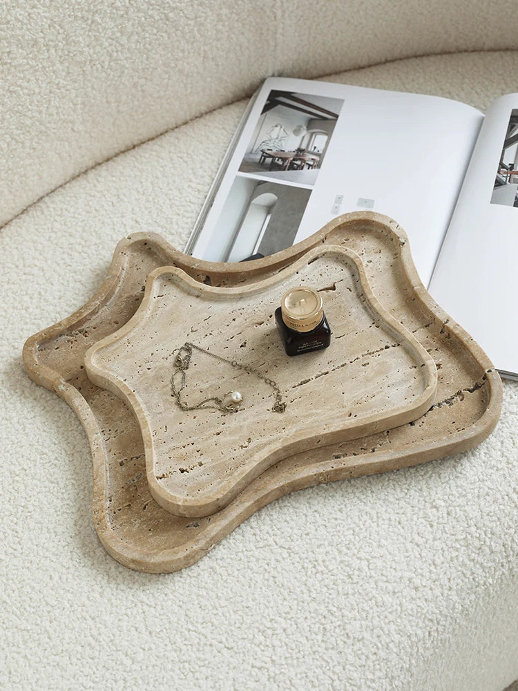 Irregular Travertine Stone Trays