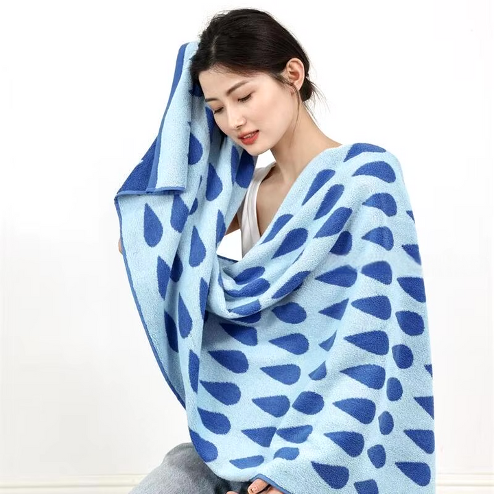 Blue Raindrop Towels