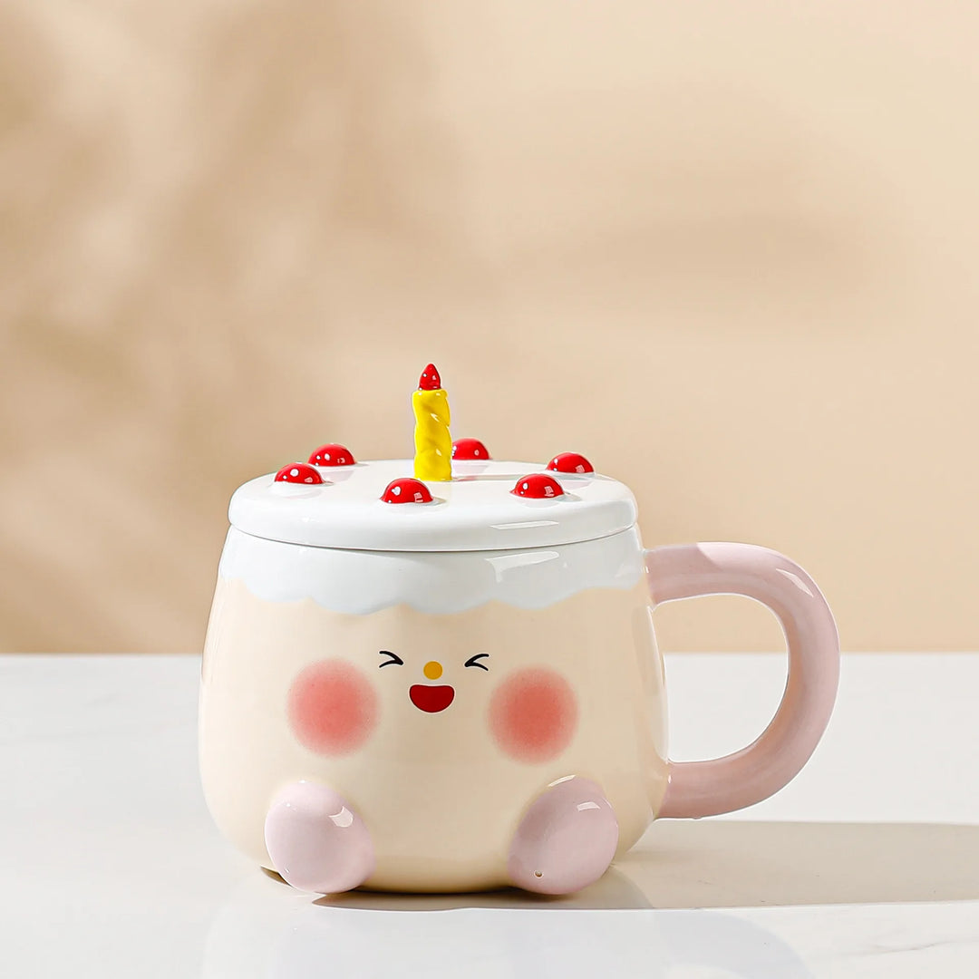 Candle Cake Mug with Cover