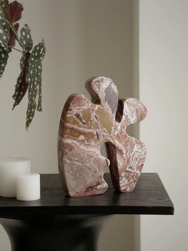 Irregular Red Marble Sculpture