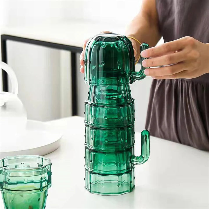 Green Cactus Glassware Set