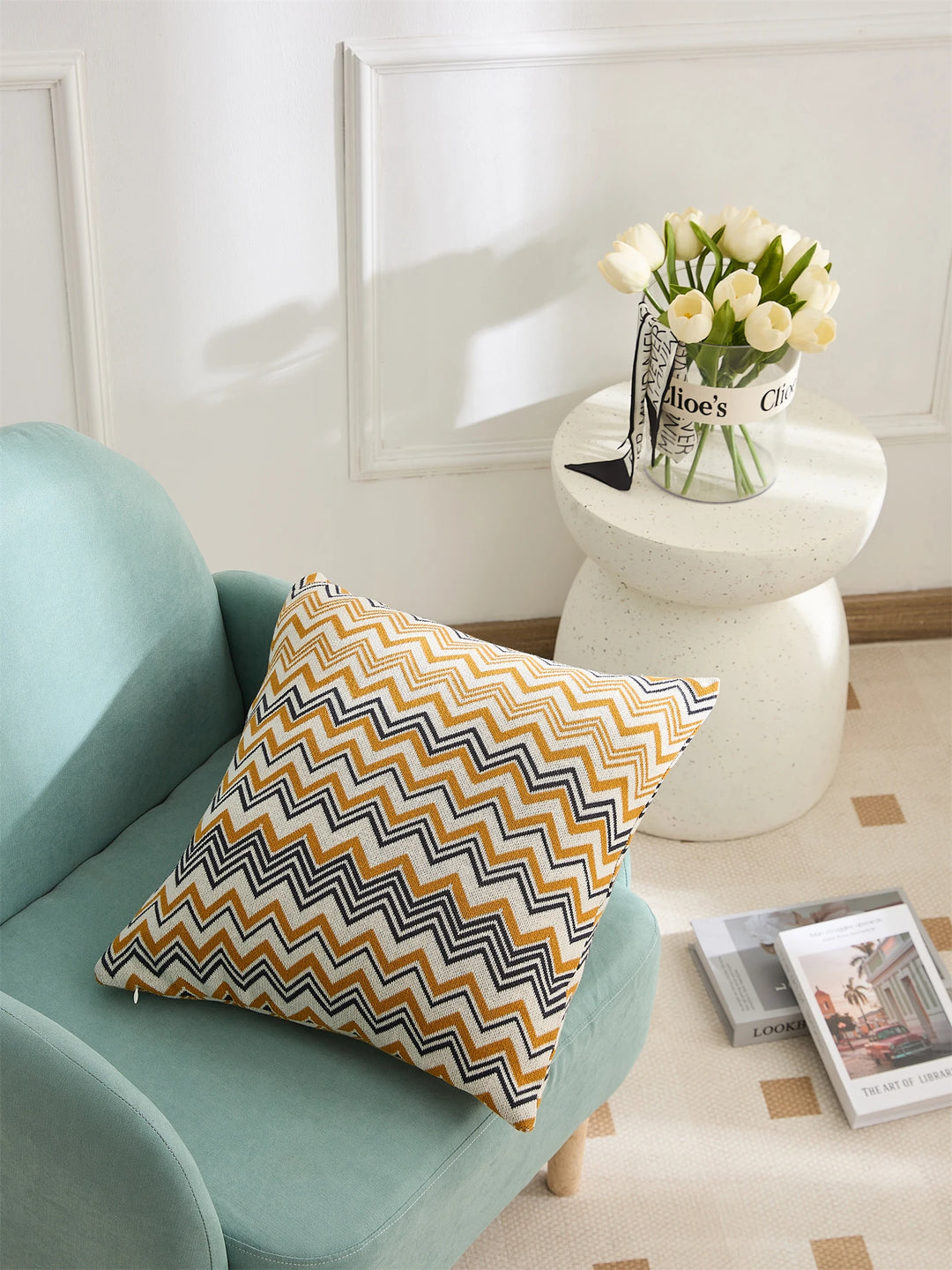 Wave Stripe Blanket + Pillows