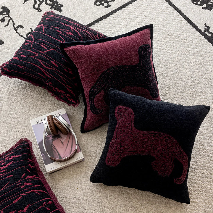 Retro Black & Purple Pillow Covers