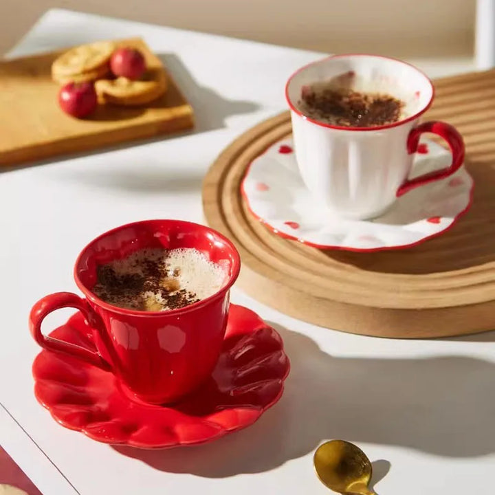 Red Love Mug & Saucer Set