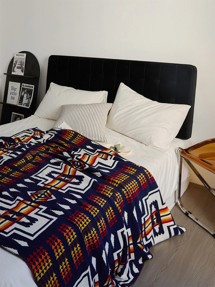 Ethnic Knitted Blanket