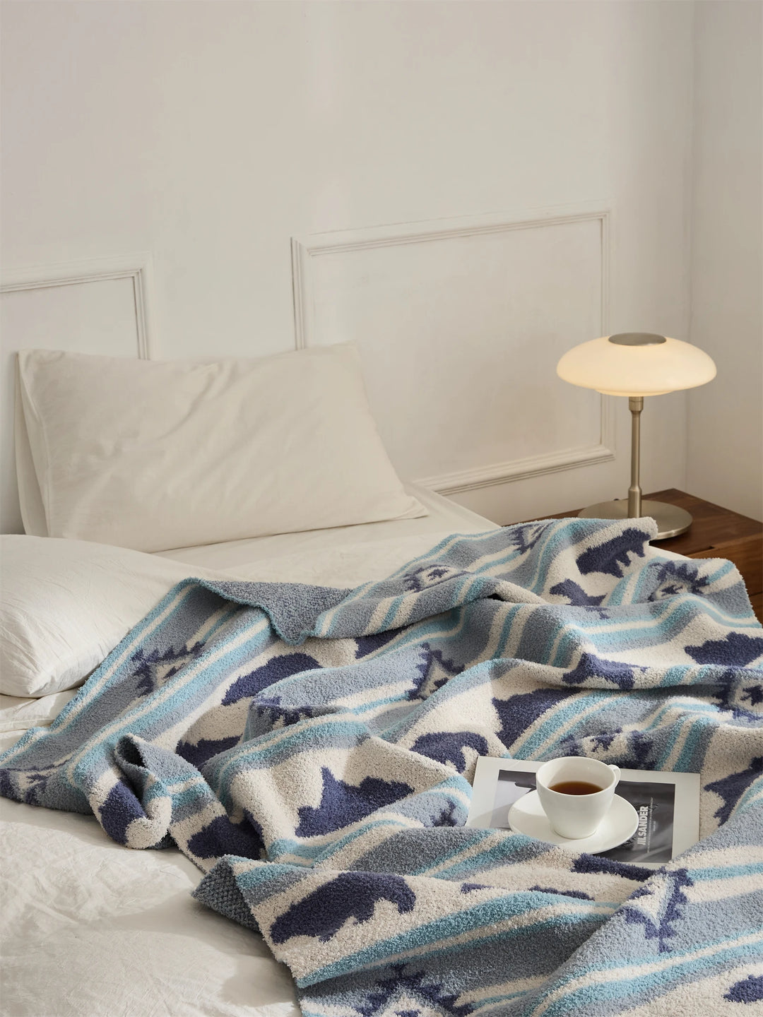 Ethnic Bear & Mountain Throw Blanket