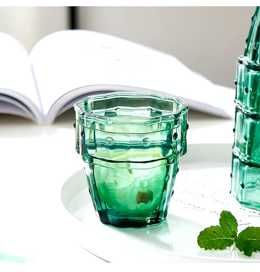 Green Cactus Glassware Set