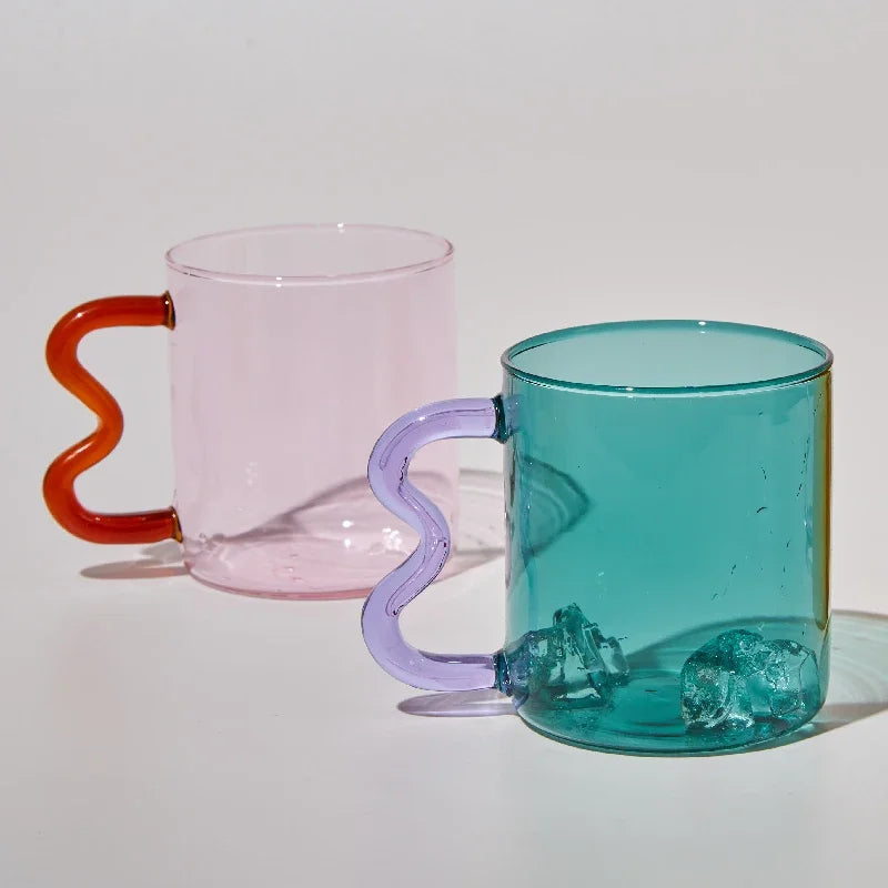 Wavy Handle Mugs