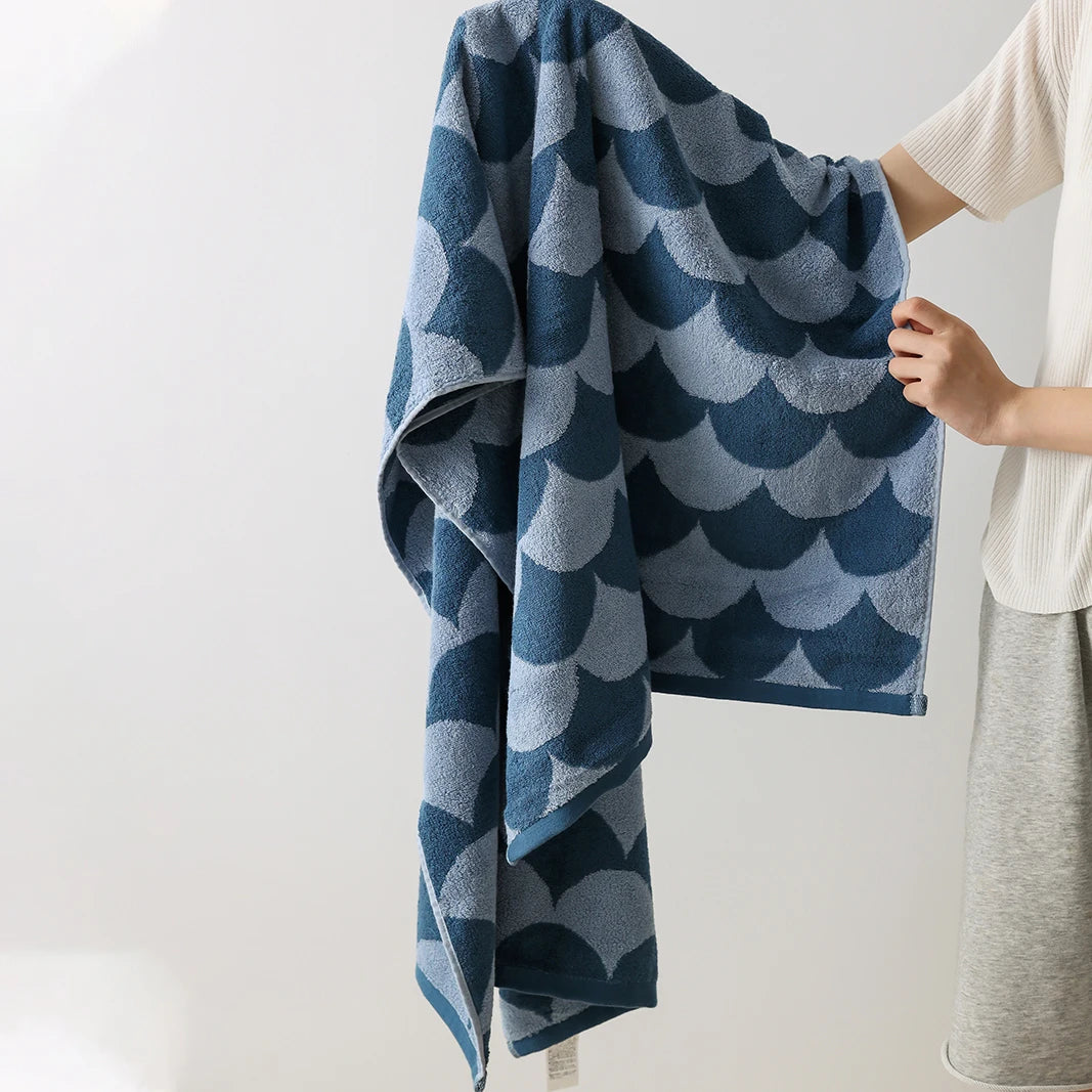 Fish Scale Pattern Towels