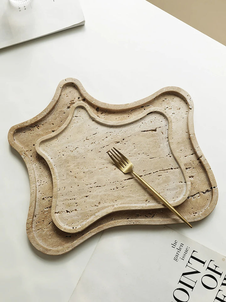 Irregular Travertine Stone Trays