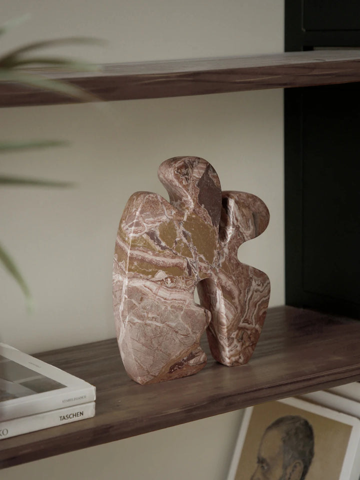 Irregular Red Marble Sculpture