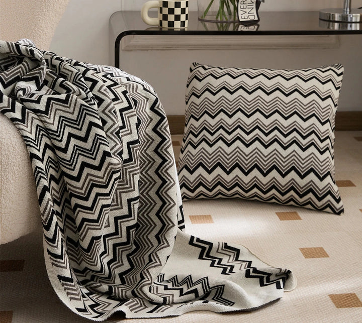 Wave Stripe Blanket + Pillows